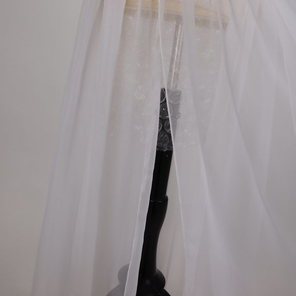 🌺 Vtg Jessica McClintock White Bridal Lace Nightgown Negligee Victorian Dress S - Picture 10 of 15